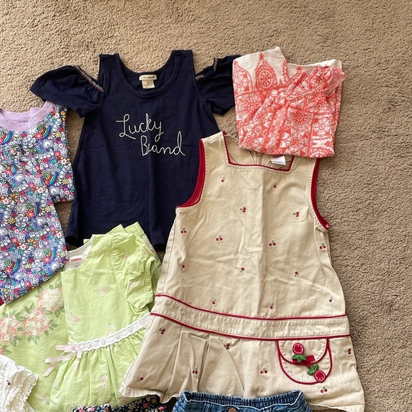 Kids Bundle Of 4T Girls Clothing Dresses Sets Back To School Children Outfits - Picture 5 of 12